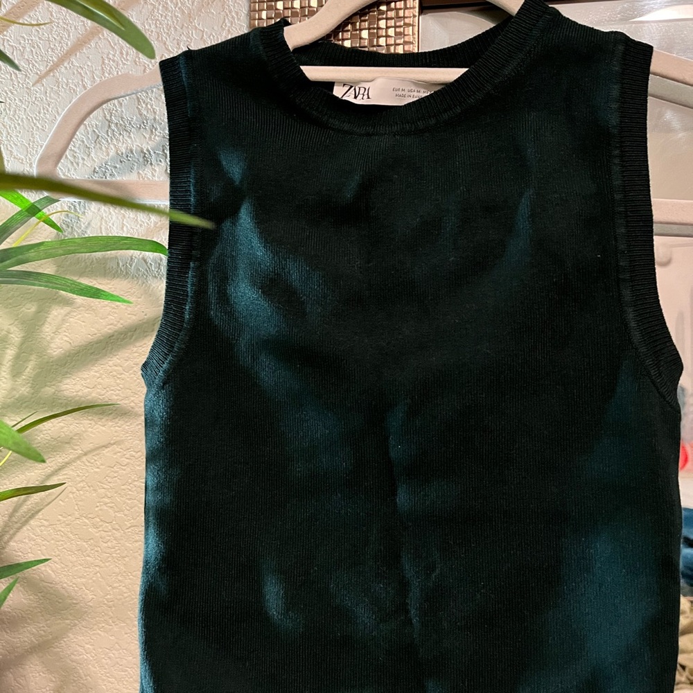Green Zara tank top